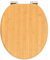 Toilettendeckel mit Absenkautomatik WC Sitz Toilettensitz WC Sitz passend für alle handelsüblichen WC-Becken einfache Montage Universal (Natural MDF)