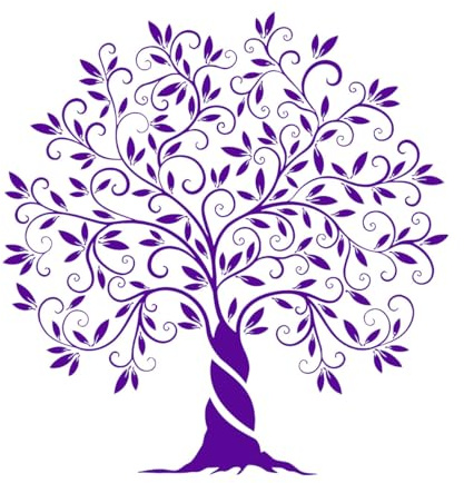 Vinyl Wall Decal Family Tree of Life Nature Home Decoration Stickers for Living Room Small - 42x43cm