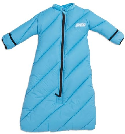 Morrison Outdoor Little Mo 40° Baby sovsäck (6-18 månader) Campingsovsäcken för spädbarn och småbarn med justerbara öppna och stängda manschetter och tjock, hög isolering. (Bayberry blå)