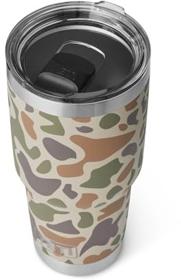 YETI Rambler Trinkbecher, Edelstahl, vakuumisoliert, mit MagSlider-Deckel, 850 ml, Tan Camo