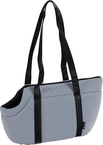 Hundetasche - Tragetasche Aaliyah Blau – 46x23x25cm – Polyester mit Schaumfüllung – Abnehmbares Kissen – Schulterriemen und Sicherheitsleine