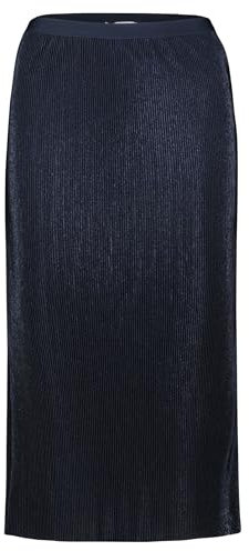 Betty & Co Damen Midirock mit Plissee 46, Dunkelblau