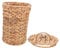 BUGUUYO Handwoven Wicker Trash Can with Lid Natural Rattan Waste Basket for Efficient Waste Management Bedroom Office Bathroom Living Decorative Woven Storage Bin