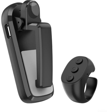 Wireless Remote Control Page Turners - For Kindle Tablets Mobile Devices, Page Turners Clicker 5M Range for Camera Video Record(JX-07 Black)