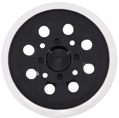 Schleifteller 125 mm mit 8 Löchern und Hook und Loop Klettsystem für Bosch Pex 400 AE und Pex 300 AE Exzentrischer Schleifmaschine, Mittelharter Schleifpapier, Zubehör für Exzenterschleifer, (Weiß)