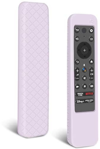 Mydrissu Custodia protettiva per telecomando vocale Sony RMF-TX920U RMF-TX910U RMF-TX900U, custodia antiscivolo in silicone per telecomando universale Sony RMF-TX810U RMF-TX800U 2022-2025 (viola)