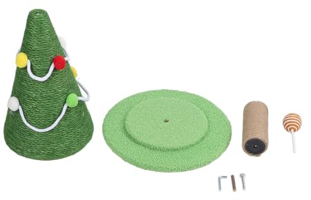 Kratzbaum Weihnachtsbaum, Sisal Kratzpfosten 40x65cm, Robust und Stabil - Schutz Für Möbel, Fördert Spiel und Krallenpflege Für Katzen (Mittel: 30 x 47 cm / 11,8 x 18,5 Zoll)