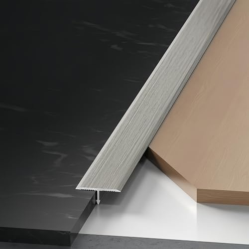 Coayuou Profilé Plat Alu Profilé En T Baguette Seuil De Porte 90cm* 3 Pièces Baguette Finition Carrelage Conception Pratique Pour Reliées Différents Types De Sols Avec Sécurité(Option 2,20mm)