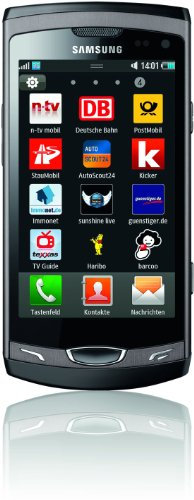 Samsung Wave II S8530 Smartphone (9,5 cm (3,7 Zoll) Display, Super Clear LCD Touchscreen, 5 Megapixel Kamera) ebony-gray