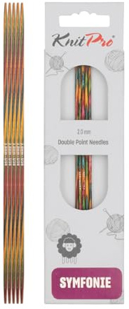 KnitPro Symfonie Double Pointed Needles 4 (10cm) | 2.00mm
