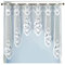 heimtexland ® Fensterbild Bogen Scheibengardine Rosen Jacquard Weiß Gardine HxB 100x150cm