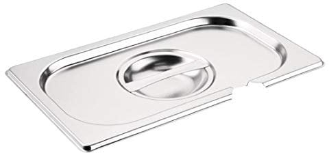Vogue Stainless Steel 1/4 Gastronorm Notched Lid - Food Container Cover for Catering, Buffets, Restaurants CB174