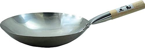 JADE TEMPLE Wok Poêle en Fer Gris, Fer, Gris, Diamètre : 35 cm