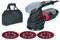 Skil Exzenterschleifer 7455 AD 430 W, Schleifscheiben-Durchmesser 125 mm, Leerlaufdrehzahl 14.000-26.000min-1, Werkzeugtasche, 3 Schleifblätter, Staubauffangbehälter, grau, F0157455AD