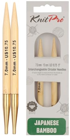 KnitPro K22409 Rundstricknadel, Bamboo, Natur, 12 x 0.7 x 0.7 cm, 2 Count