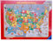 Ravensburger 06769 - USA, Staaten und Hauptstädte (63 Teile) - Rahmen-Puzzle