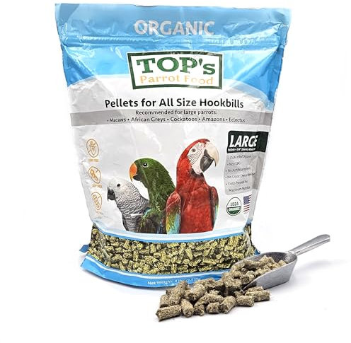 Top's Large Pellets | Sustainable Parrot Food for Large Hookbill Parrots (4lb | 1.81kg)