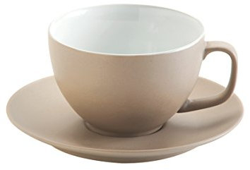 Price & Kensington - Tazza Grande da caffè con piattino Opaco Tortora