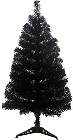 Prettybuy Christmas Tree with Plastic Stand,3-feet,pvc (Black)
