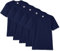Fruit of the Loom Men's Super Premium Short Sleeve T-Shirt Pack of 5, Navy, Medium