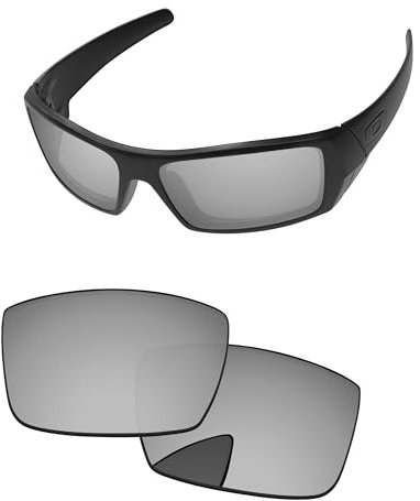 PapaViva Replacement Lenses for Oakley Gascan OO9014 60mm Sunglass Chrome Silver Non-polarized