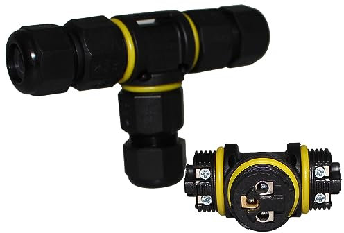 Connettore Giunta Di Connessione IP68, 3 Pin Per Cavo Elettrico 6-12mm, Impermeabile Stagno (Forma T 95X65X20mm)