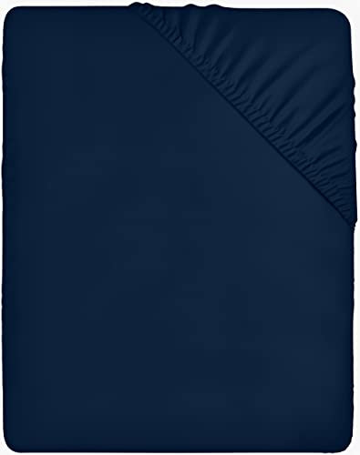 Utopia Bedding - Spannbettlaken 90x200cm - Marineblau - Gebürstete Polyester-Mikrofaser Spannbetttuch - 35 cm Tiefe Tasche
