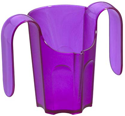 Gobelet à découpe nasale avec poignées et porte paille - Cassis