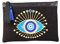 KarensLine Handmade Evil Eye Clutch / Clutch aus Jute, mit Stickerei, Schwarz