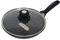 Les Grands Chefs Professionnel – Poêle Pierre revêtement antiadhésif renforcé 3 couches GREBLON C3+ Technologie Allemande Sans PFOA - Inclus Manche Amovible, Couvercle et Disque anti-rayures (28 CM)