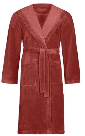 Vossen Damen & Herren Bademantel Lynn terra L
