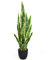 COSTWAY Kunstpflanze Sansevieria, Künstliche Schlangenpflanze 90 cm, Zimmerpflanze mit stabilem Topf & 20 Blättern, Pflanze für den Heimgarten Bürodekoration (Hellgrün)