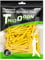 THIODOON Golf tees 83mm Less Friction Wooden Tees Training for Golfer Professional Natural Wood Golf tees Bulk 100 Count Golfing Tees Yellow