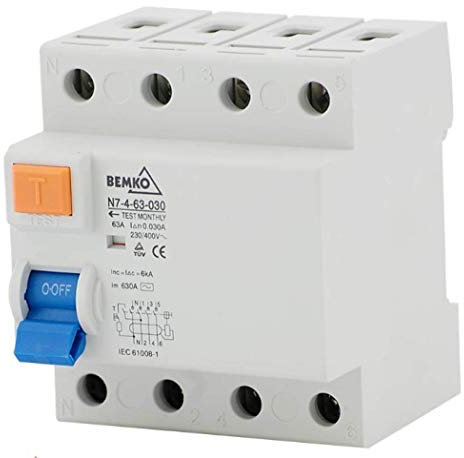 FI-Schutzschalter AC 4P 63A 100mA