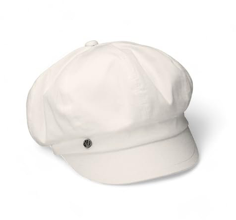 LOEVENICH Schirmkappe aus Baumwolle für Damen, One Size, mit Sonnenschutz, leicht und bequem (Creme)