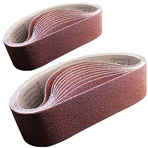 FEIHU Nastri abrasivi 100mmx915mm. Nastro Abrasivo di allumina kit 80/120/150/240/400 Nastri abrasivi a grana spessa/fine.per levigatrice a nastro (10 pezzi)