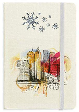 New York City America The United States - Quaderno spesso con fiocchi di neve invernale