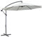 Outsunny Ombrellone da Giardino Ø3x2.5 m con Base a Croce, Prese d'Aria e Manovella, Ombrellone Decentrato Inclinabile e Girevole in Acciaio e Poliestere, Protezione UV, per Terrazza e Balcone, Crema