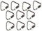 Yililay Delta Karabiner Edelstahl Delta Quick Link-Anschluss Heavy Duty Screw Lock Karabiner Clips für Camping Wandern M3.5 10PCS