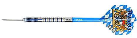 ONE80 Steel Dart Bavaria Ultra 90% Tungsten Steeltip Dart Steeldart Dartpfeile Set mit Bayern Flight (21 Gramm, 03)