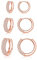 Zolkamery Silver Hoop Earrings for Women, 925 Sterling Silver Earrings Set with Cubic Zirconia, Rose Gold Plated Round Small Hoop Earrings, Tiny Huggie Cartilage Sleeper Earrings(9/11 / 13mm)