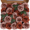 Ruiuzioong Künstliche 25 Stück Rosen Blumen Schaumrosen Foamrosen Kunstblumen Rosenköpfe Gefälschte Kunstrose Rose für Hochzeit Blumensträuße Braut Zuhause Dekoration (Orange gemischt, 25 Stück)