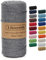 Likeecords Makramee-Schnur 2 mm x 220 Yards, farbiges Makramee-Seil, Baumwollseil, Makramee-Garn, Bunte Baumwoll-Bastelschnur zum Aufhängen, Pflanzenaufhänger, Basteln, Stricken (dunkelgrau)