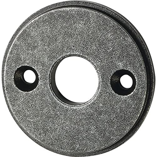 HALCÖ Sicherheits-Drückerrosette, Rosette für Türgriffe, Sicherheitsrosette rund - innen, Eisen verzinkt schwarz passiviert