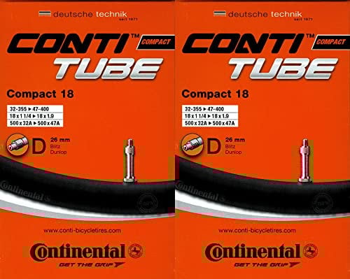 2X Continental Compact 18 Schlauch 18 Zoll DV (32/47-355/400) DV 26mm