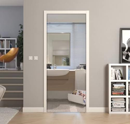 PORTA SCORREVOLE SCOMPARSA IN VETRO TRASPARENTE 80X210