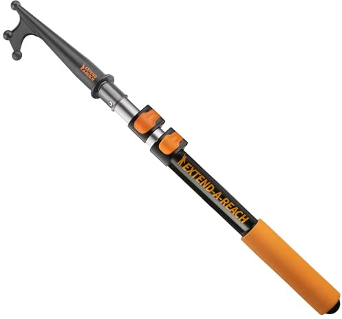 Telescoping Boat Hook Pole for Docking // 1.5-3 ft Extension Push Pole for Boating // Aluminium Dock Pole with Hook // Multi-Purpose Telescopic Pole: Non-Slip, Durable, Floating, Lightweight & Sturdy