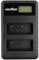 NP-W126 Dual Channel LCD USB Charger for Fujifilm FinePix HS30, FinePix HS30EXR, HS33EXR, HS35EXR, HS50EXR, X-A1, X-E1, X-E2, X-M1, X-Pro1, X-T1, X-T10 Camera and More