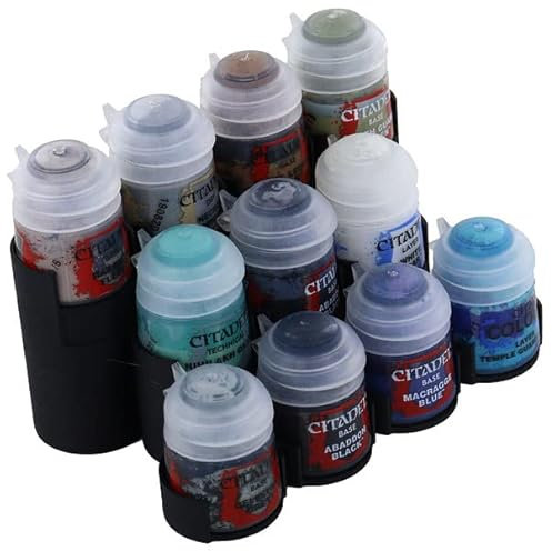 Feldherr Paint Rack Compatible avec 11 Pots de Peinture Citadel (12 ML / 18 ML / 24 ML), Couleur:Black