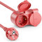 deleyCON 50m Prolunga da Esterno IP44 (H07RN-F 3G1.5mm²) - Cavo in Gomma Resistente con Spina e 2 Prese - Rosso